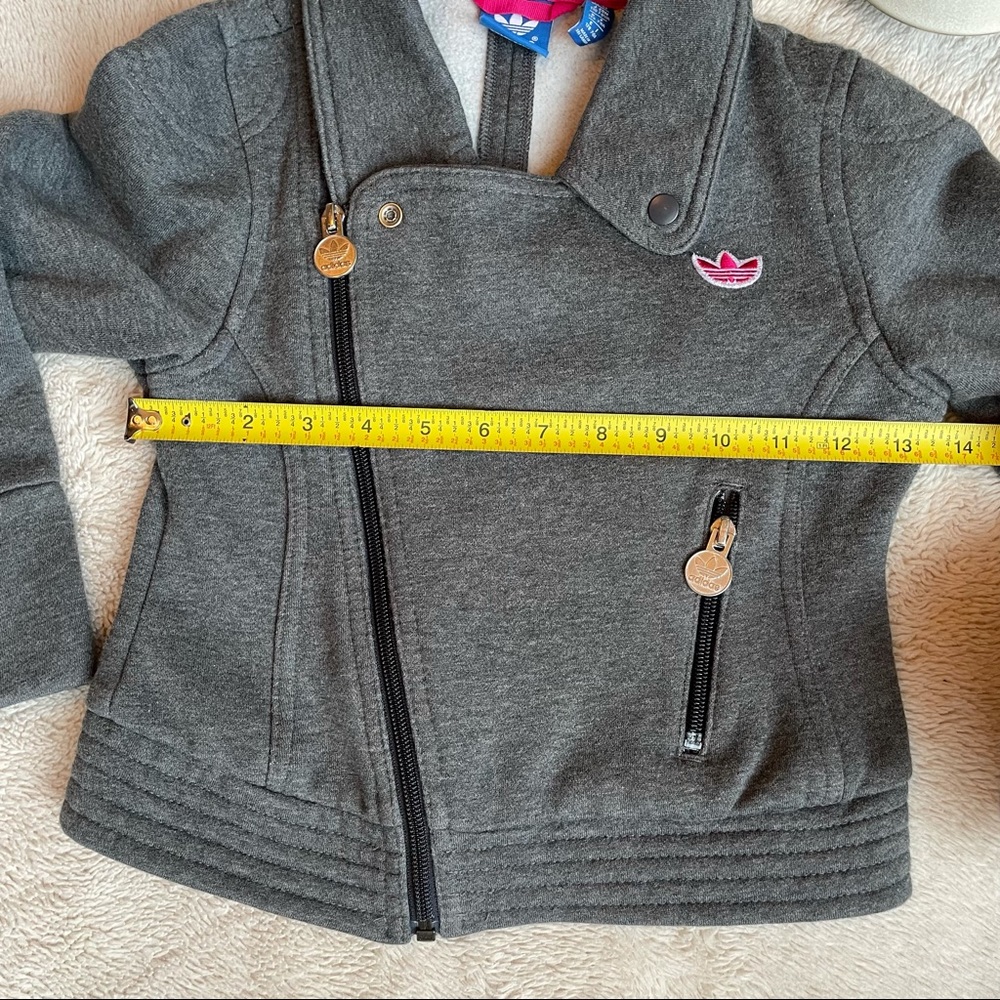 Adidas Kids Gray Collared Coat/Sweatshirt - Picture 5 of 6